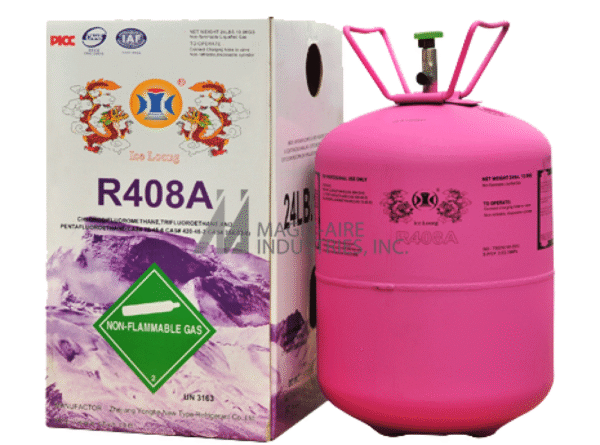 R-408A Refrigerant – 10.9lb Iceloong Factory Sealed Cylinder  HCFC Blend for R-502 Replacement in Commercial Refrigeration