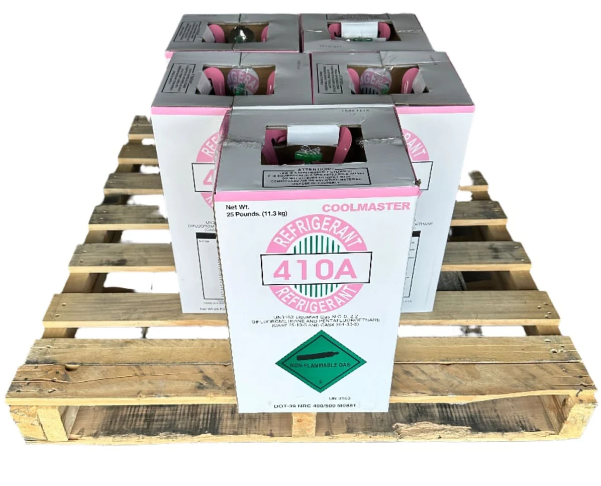 r410 refrigerant 5 x 25lb cylinders